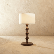 WoodSphere | Elegant Natural Wood Table Lamp for Bedroom & Living Room 0
