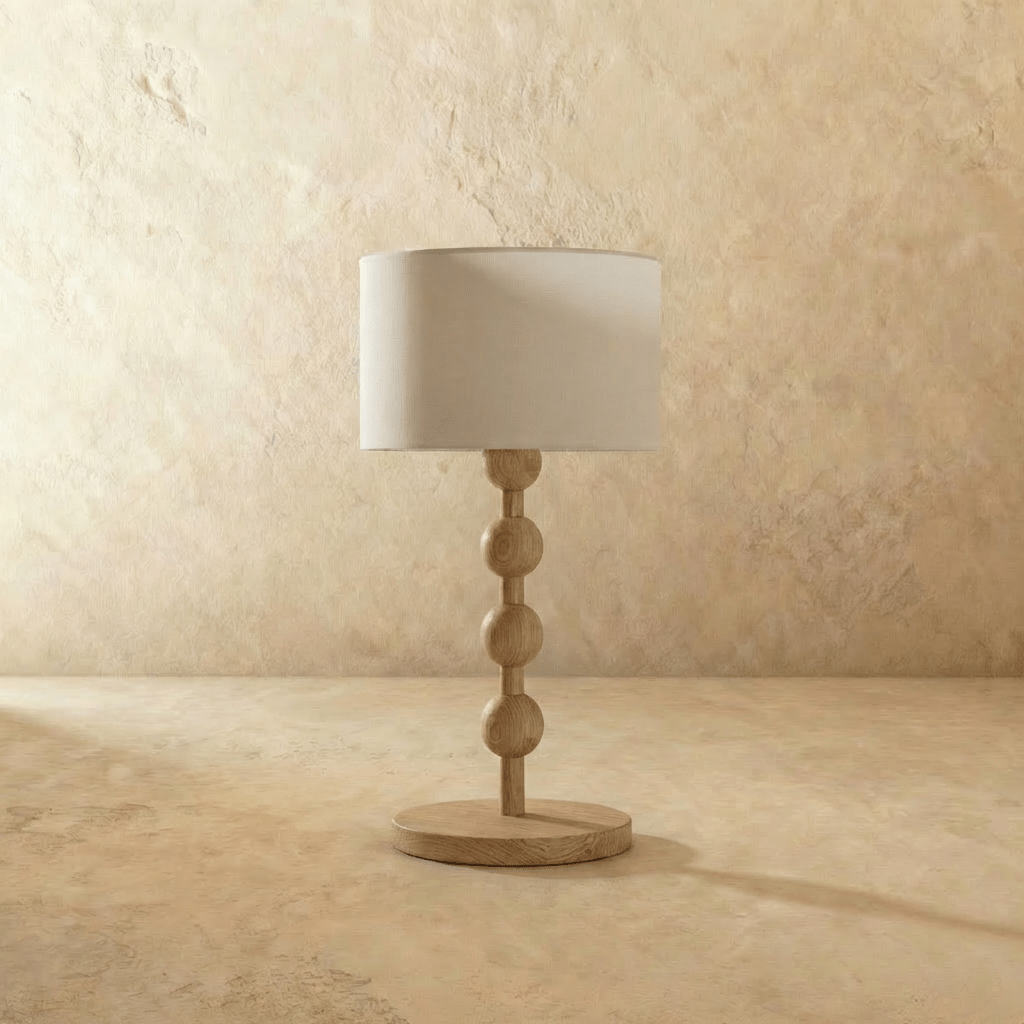 WoodSphere | Elegant Natural Wood Table Lamp for Bedroom & Living Room 3