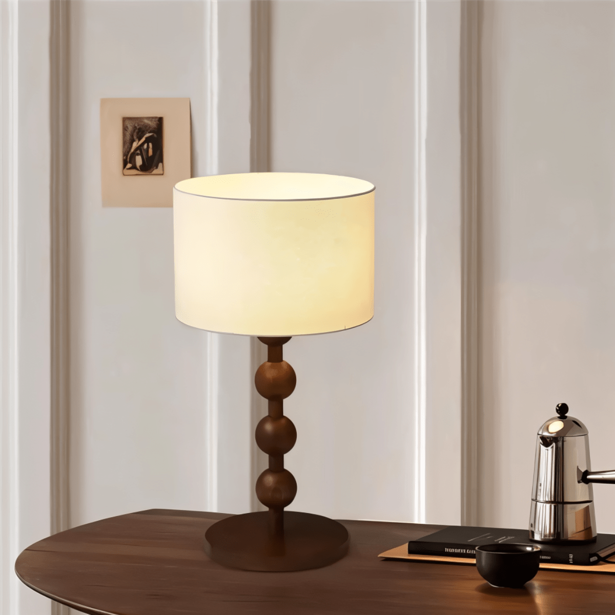 WoodSphere | Elegant Natural Wood Table Lamp for Bedroom & Living Room 8
