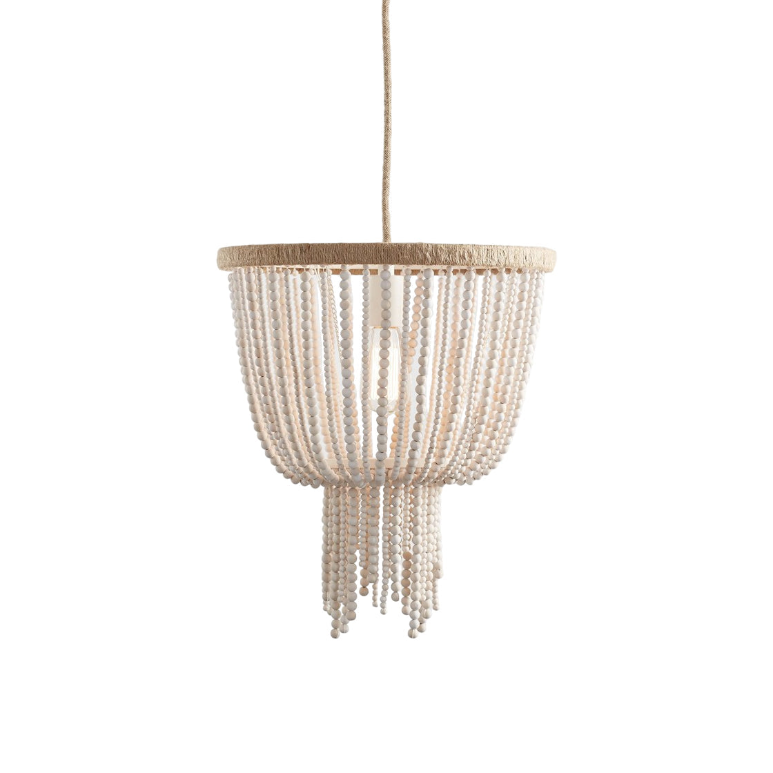 Freyza | Himinuvyi Modern Beaded Wood Chandelier – Modern Dining Room Living Room