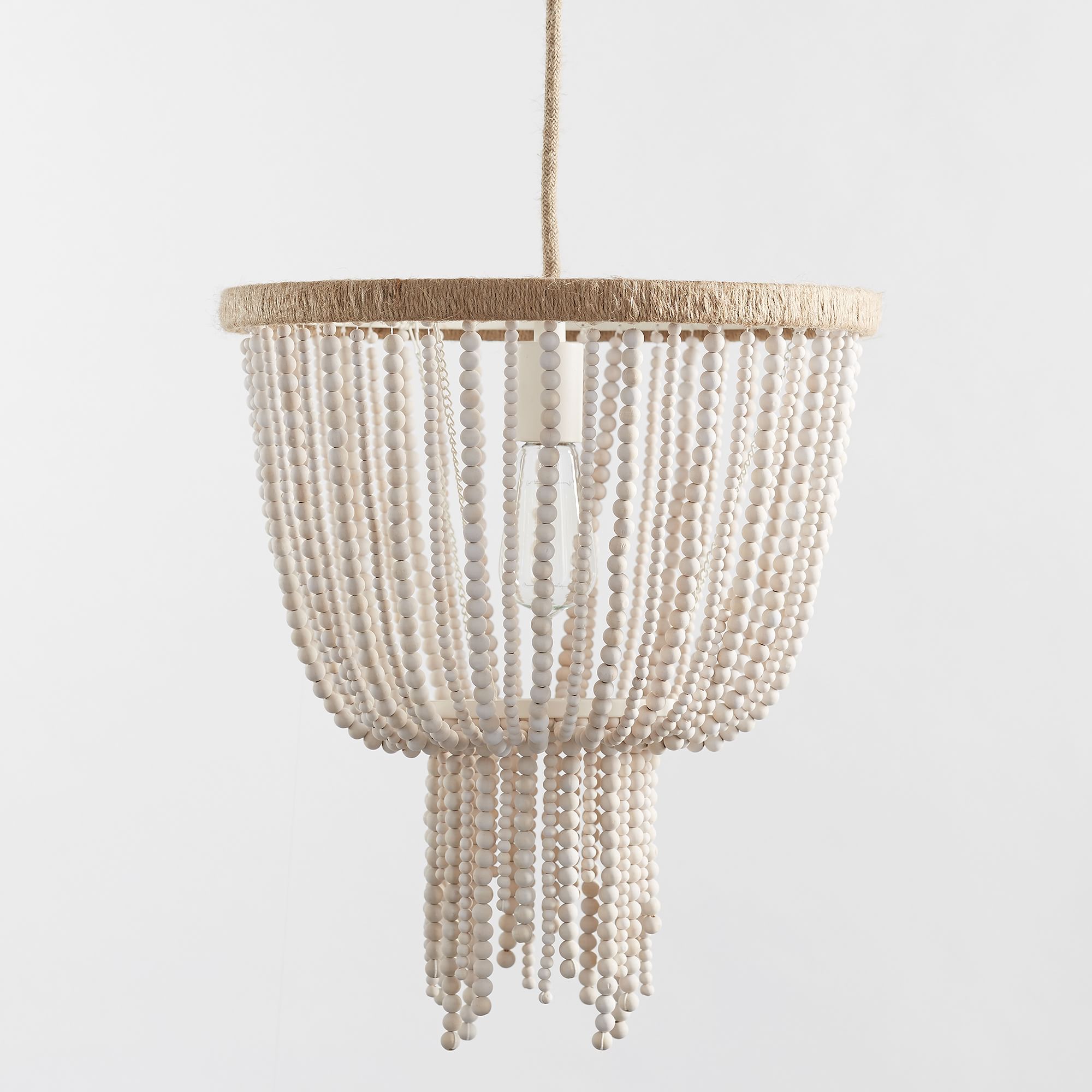 Freyza | Himinuvyi Modern Beaded Wood Chandelier – Modern Dining Room Living Room