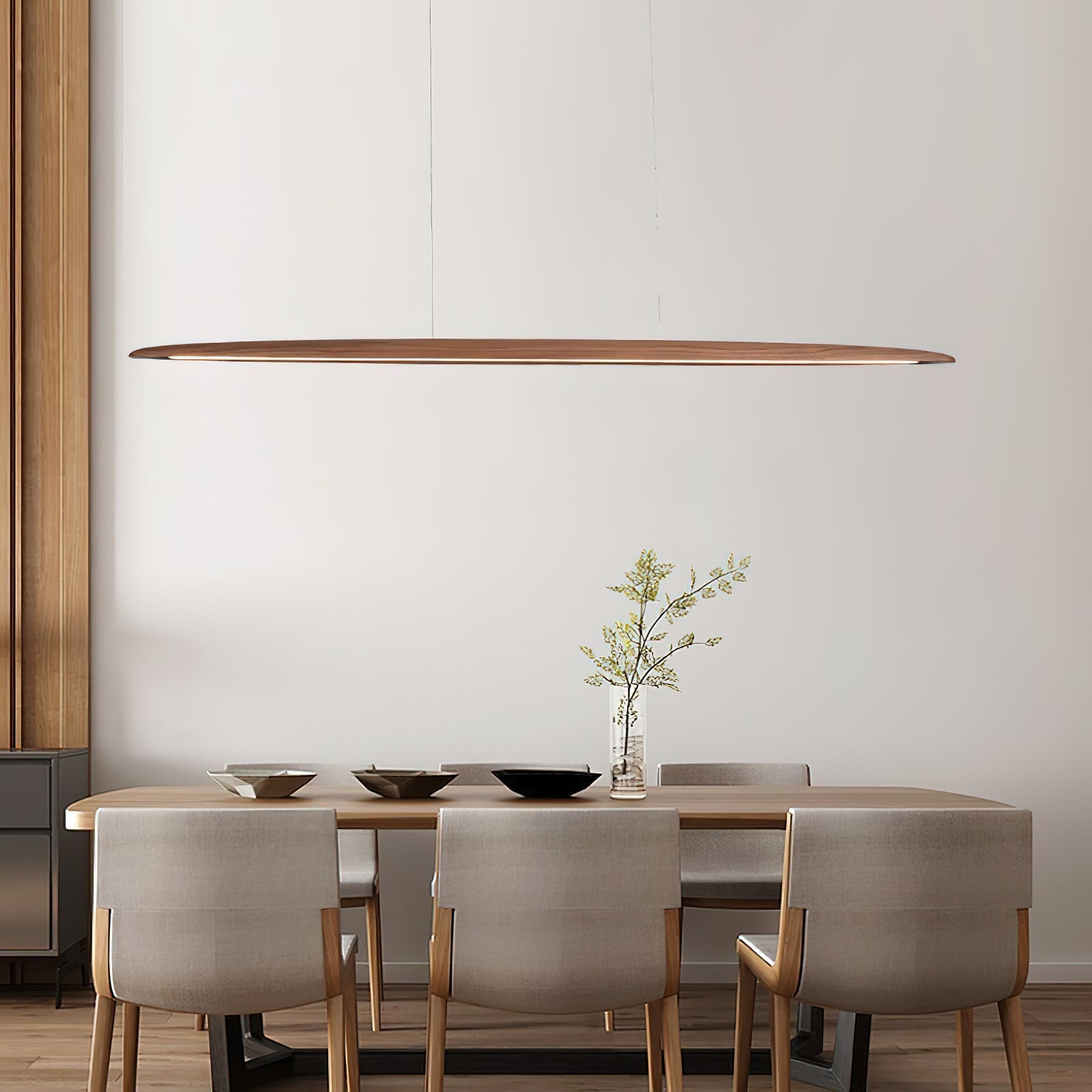 Freyza | Zing Walnut Wood Wood Pendant Light – Kitchen Dining Room