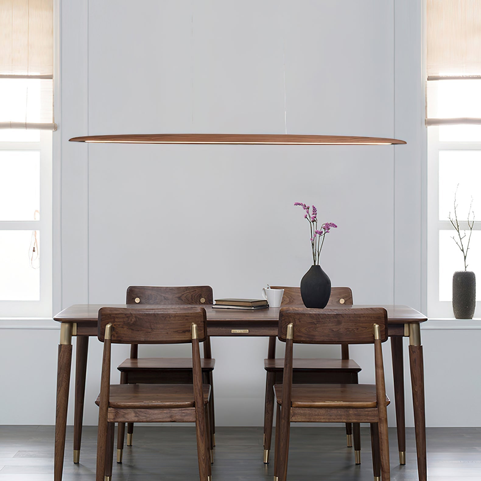 Freyza | Zing Walnut Wood Wood Pendant Light – Kitchen Dining Room