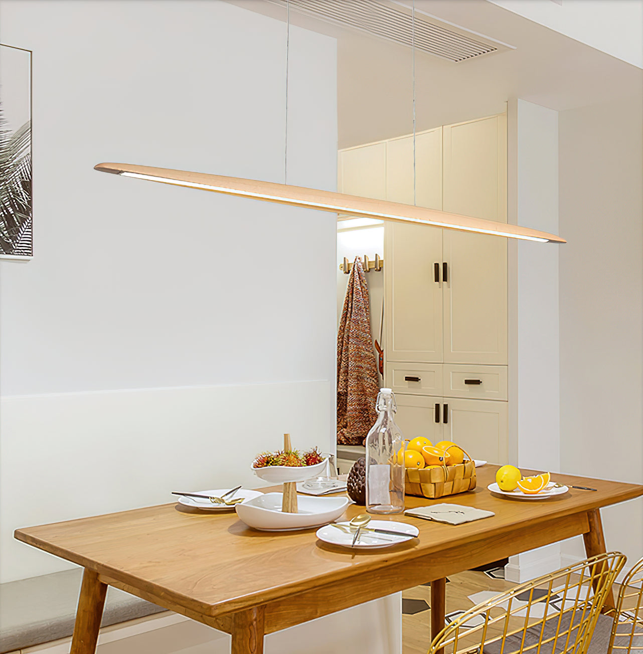 Freyza | Zing Walnut Wood Wood Pendant Light – Kitchen Dining Room