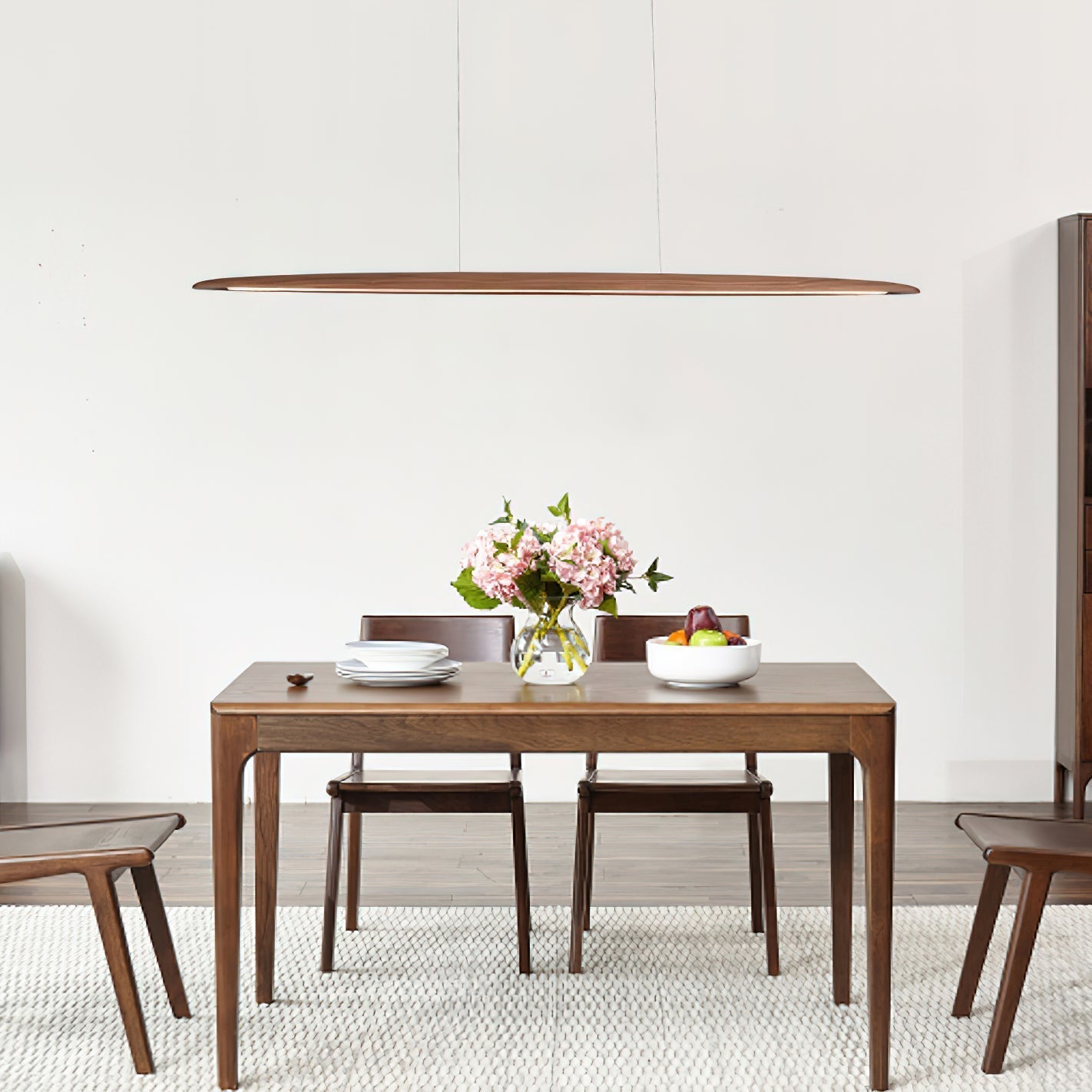 Freyza | Zing Walnut Wood Wood Pendant Light – Kitchen Dining Room