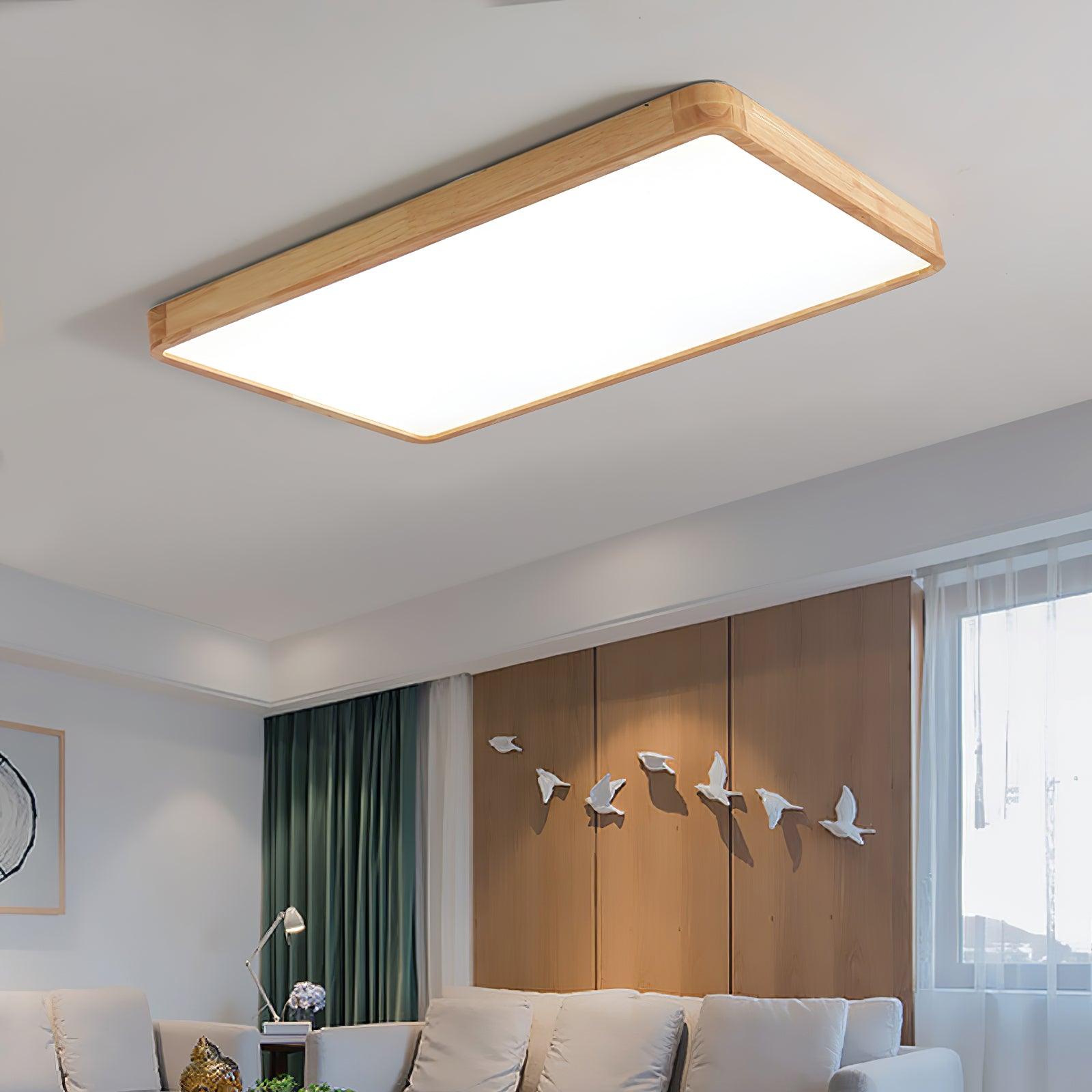 Freyza | Wood Flush Mount Ceiling Light – Bedroom Hallway Kitchen