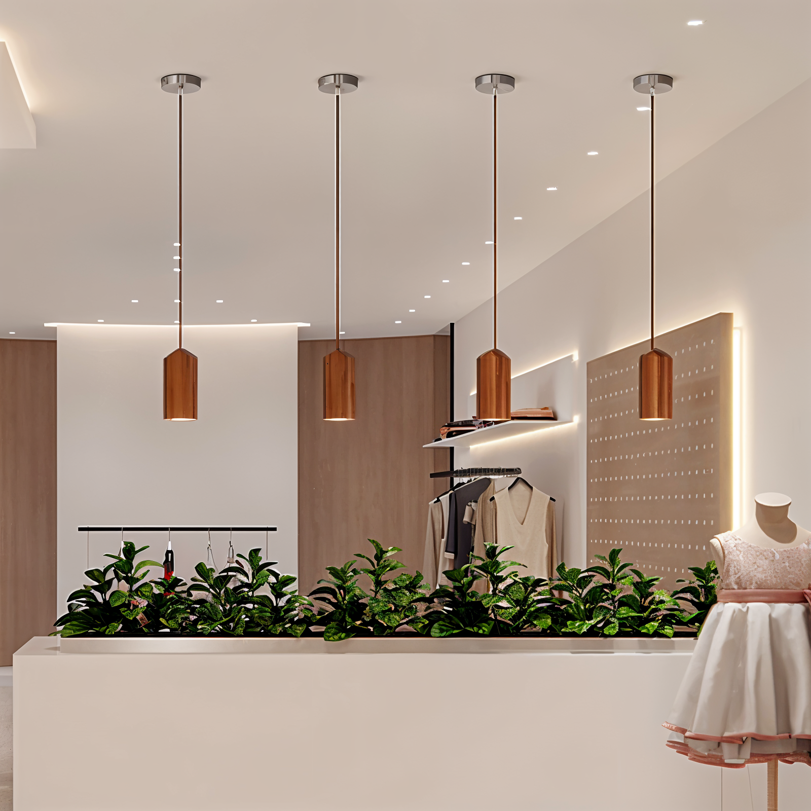 Wooden Hanging Lamp | Adjustable Kitchen Pendant Light with Modern Design | Cozy Illumination for Stylish Interiors 2