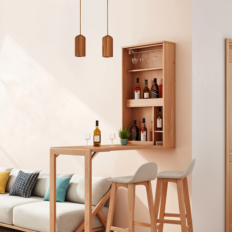 Wooden Hanging Lamp | Adjustable Kitchen Pendant Light with Modern Design | Cozy Illumination for Stylish Interiors 4