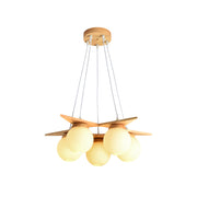 Freyza | Zothaus Star Glass Glass Wood Chandelier – Dining Room Living Room