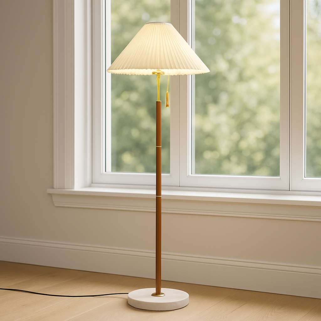 Freyza - WoodlandAura | Modern Elegant Wooden Floor Lamp for Living Room