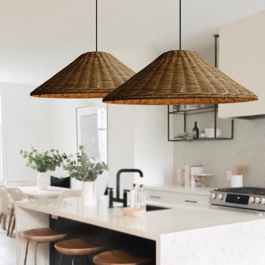 Freyza | Suspension vintage artisanale en rotin Muto – Cuisine et salle à manger vintage