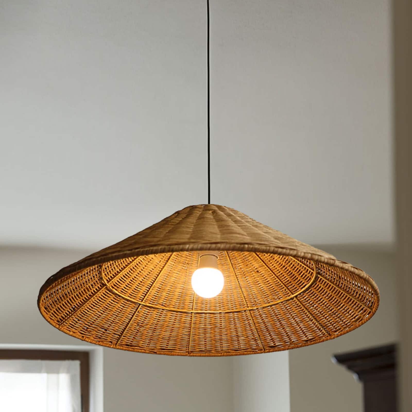Freyza | Suspension vintage artisanale en rotin Muto – Cuisine et salle à manger vintage