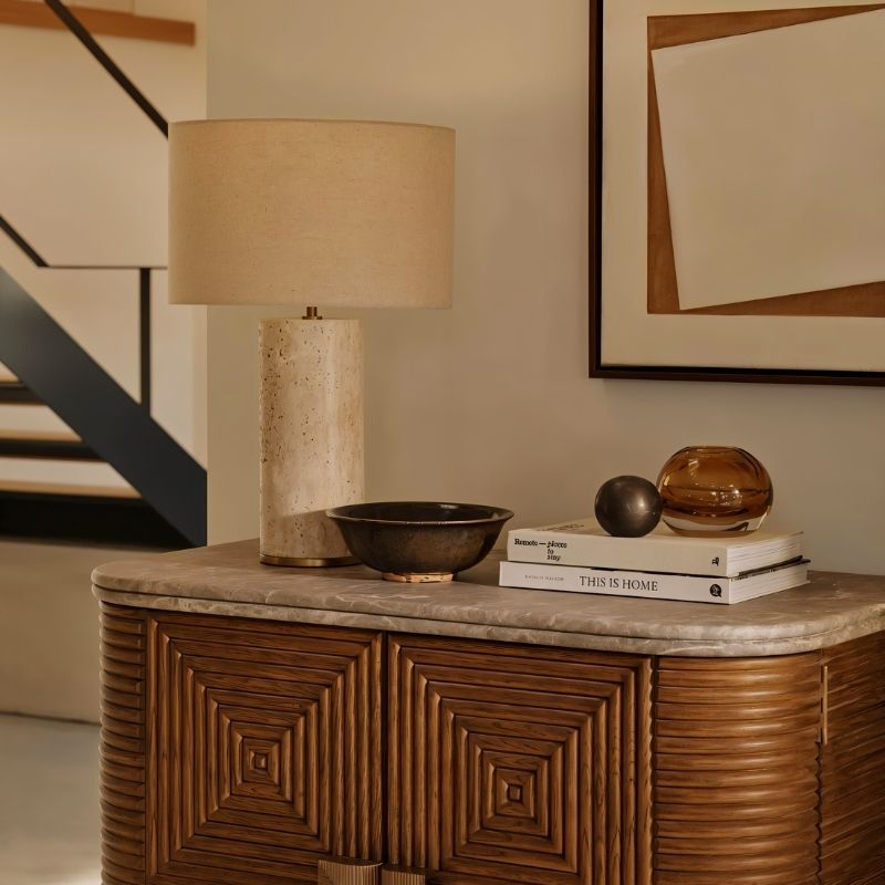XyvoraStone | Modern Elegant Marble Table Lamp for Bedroom or Desk 2