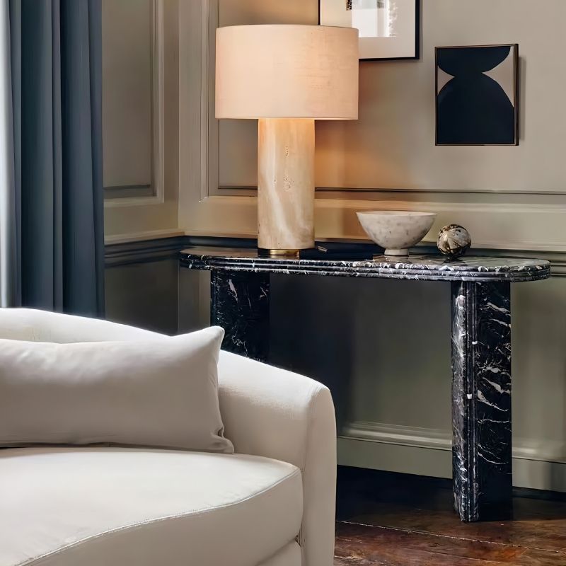 XyvoraStone | Modern Elegant Marble Table Lamp for Bedroom or Desk 3