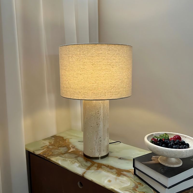 XyvoraStone | Modern Elegant Marble Table Lamp for Bedroom or Desk 8