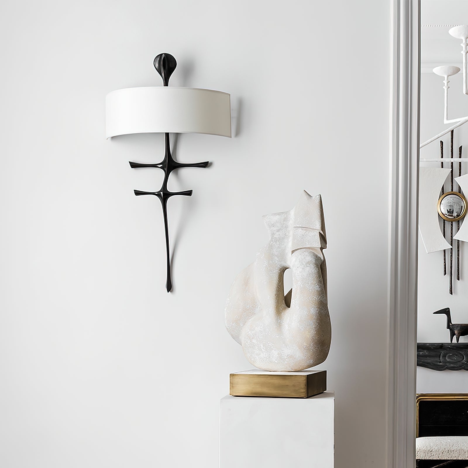 Freyza | Iliror Nordic Fabric Fabric Wall Light – Nordic Bedroom Hallway