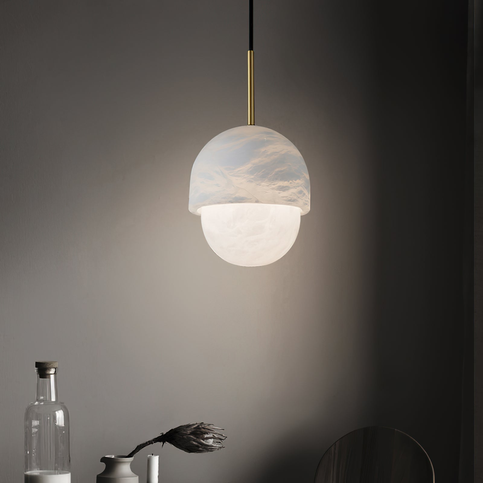 Freyza | Aurzorus Art Alabaster Pendant Light – Kitchen Dining Room