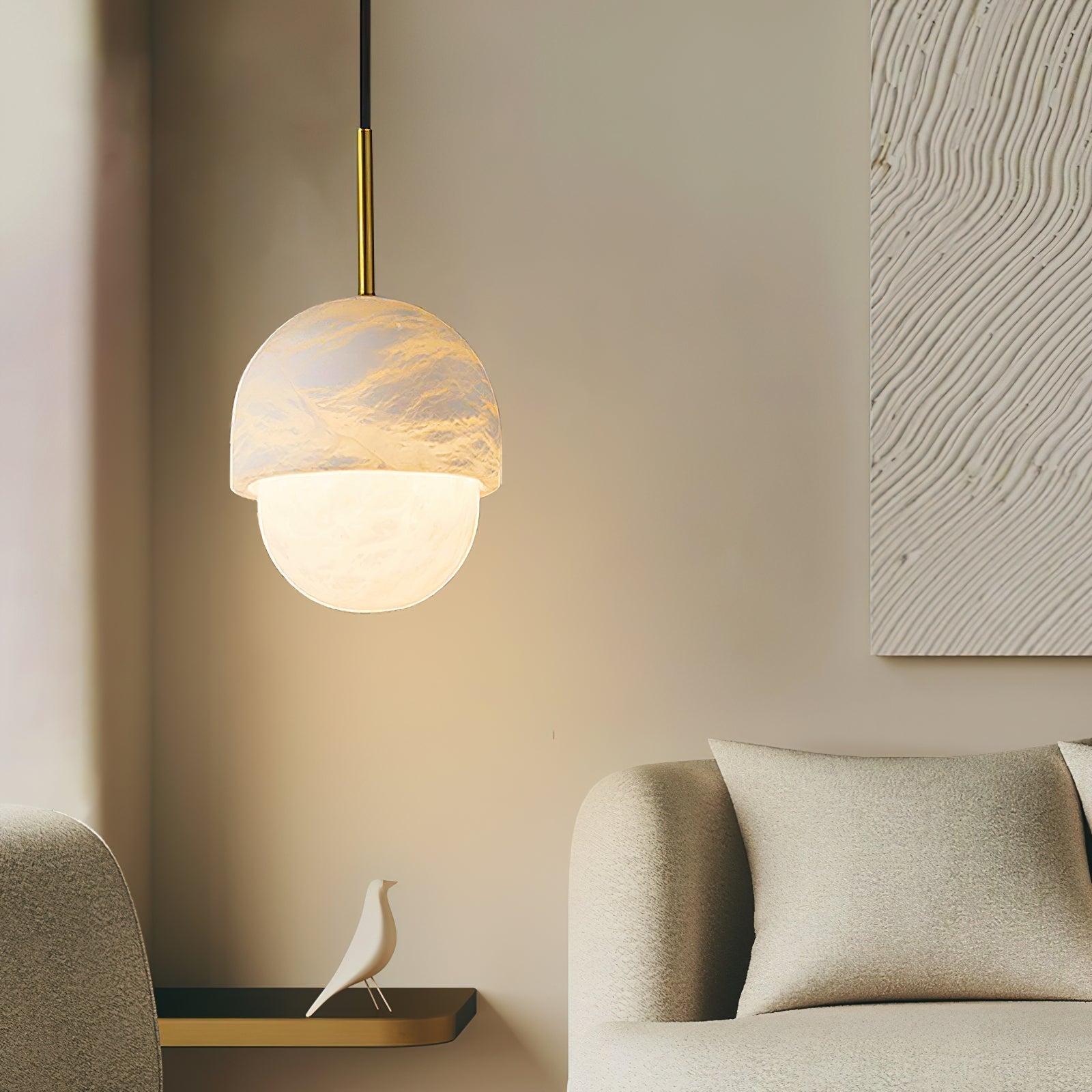 Freyza | Aurzorus Art Alabaster Pendant Light – Kitchen Dining Room