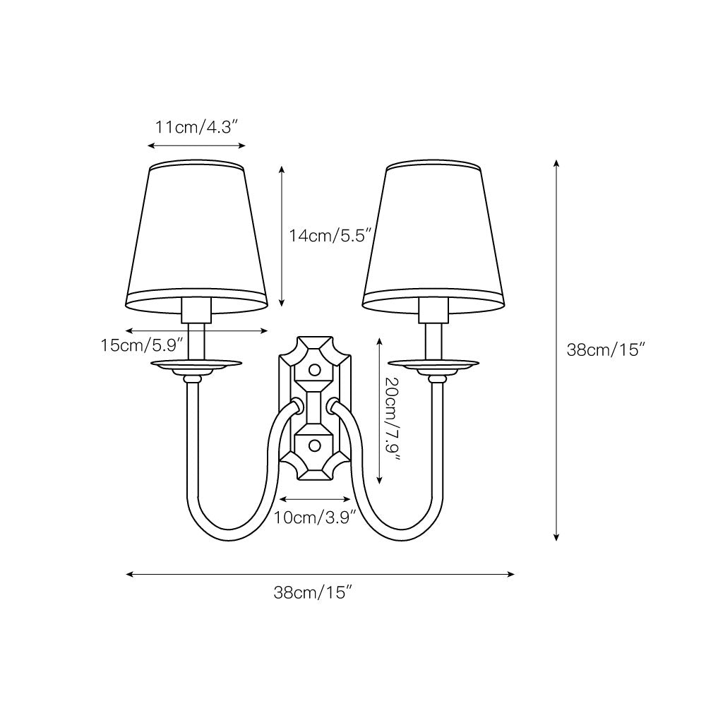 Freyza | Ilsolion Vintage Industrial Fabric Wall Light – Industrial Bedroom Hallway