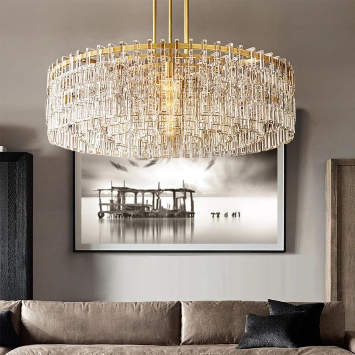 Freyza - Yukar | Elegant Modern Crystal Chandelier for Dining Room Illumination