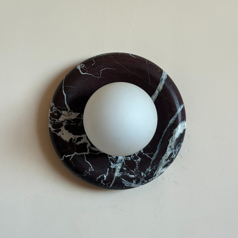 Freyza | Uzorionis Nordic Art Glass Marble Wall Light – Nordic Bedroom Hallway
