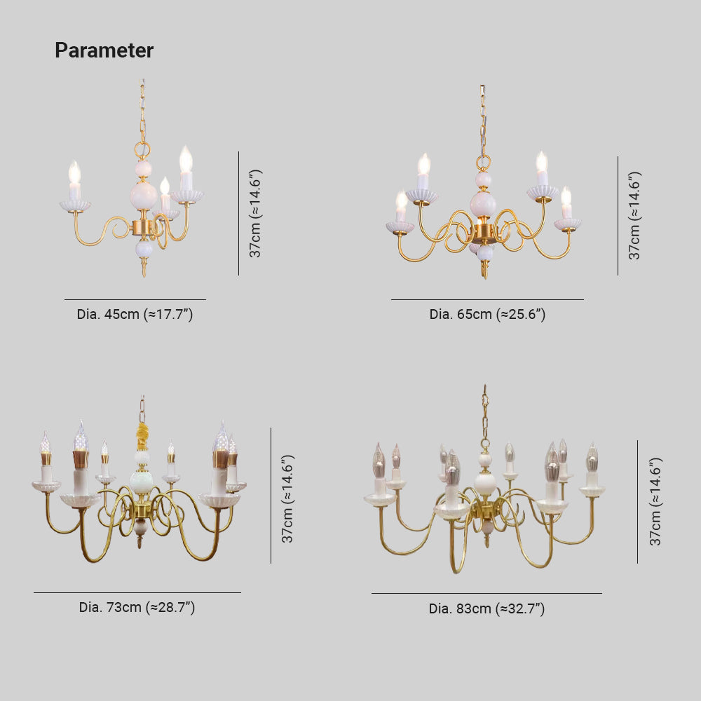 Freyza | Silva Vintage LED Ceramic Chandelier – Vintage Dining Room Living Room