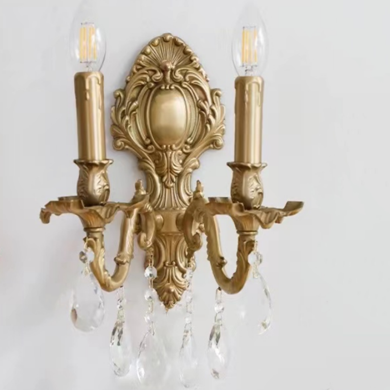 Freyza | Silva Vintage Luxury Crystal Indoor Wall Light – Vintage Bedroom Living Room