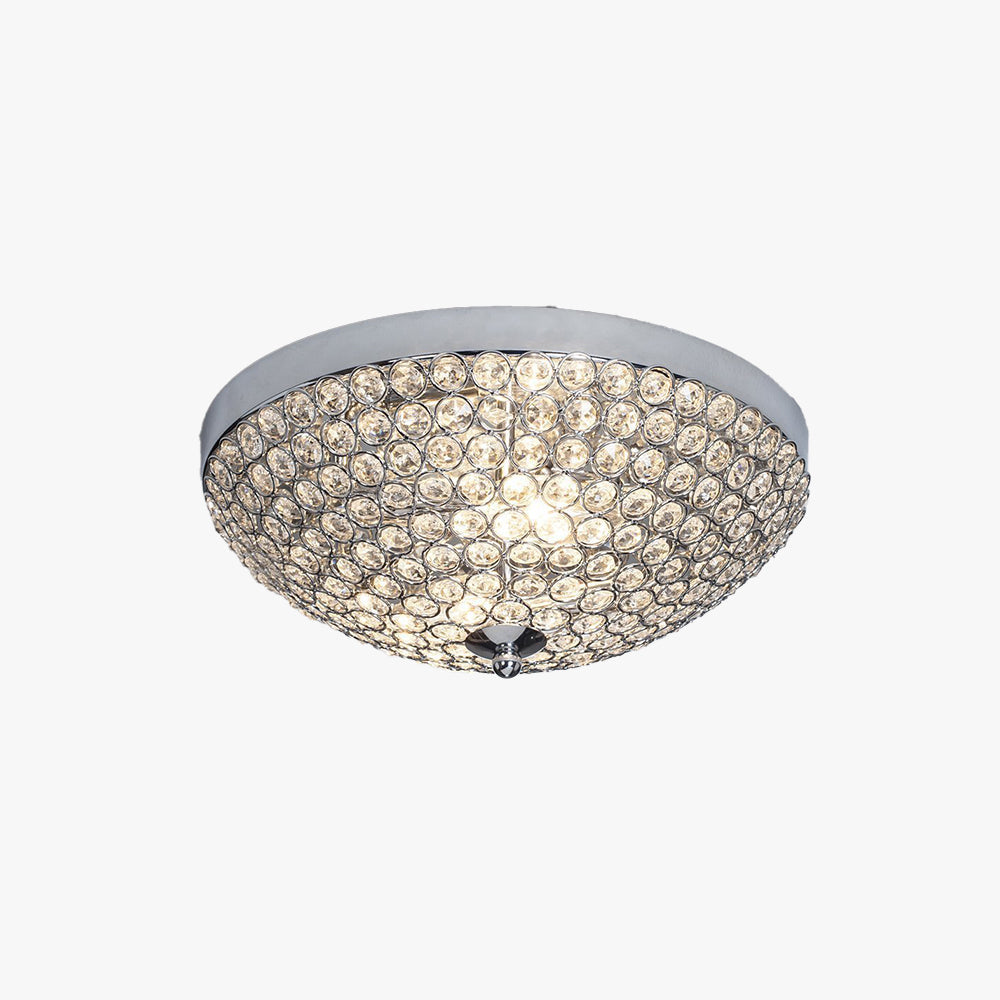Freyza | Plafonnier encastré en verre cristal à effet affleurant Kristy Crystal – chambre, couloir, cuisine