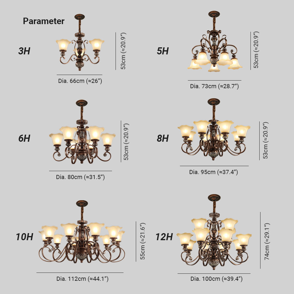 Freyza | Arisha Retro Flower Glass Pendant Light – Retro Kitchen Dining Room