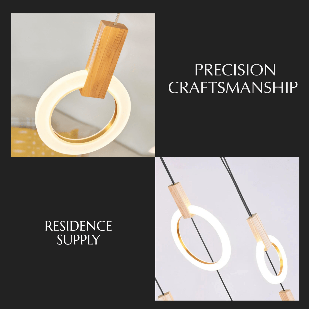 Freyza - ZalaphAura | Elegant Modern Acrylic Ring Chandelier Lighting Fixture