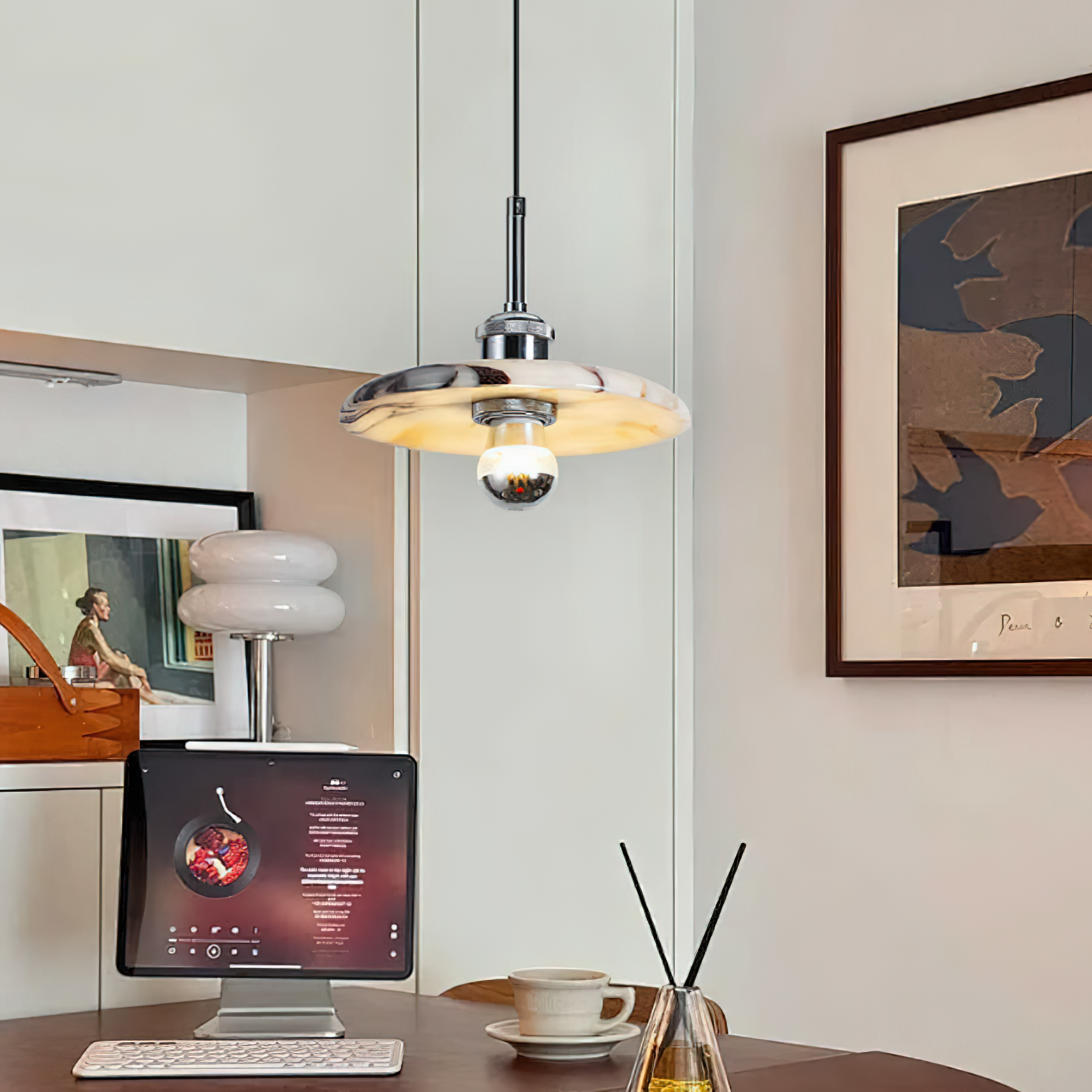 Freyza | Ovelion Nordic Art Marble Pendant Light – Nordic Kitchen Dining Room