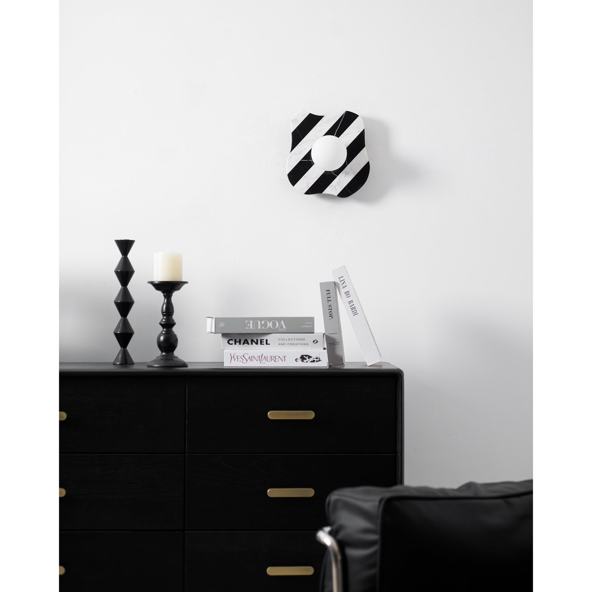 Freyza | Curinis Zebra Marble Glass Marble Wall Light – Bedroom Hallway