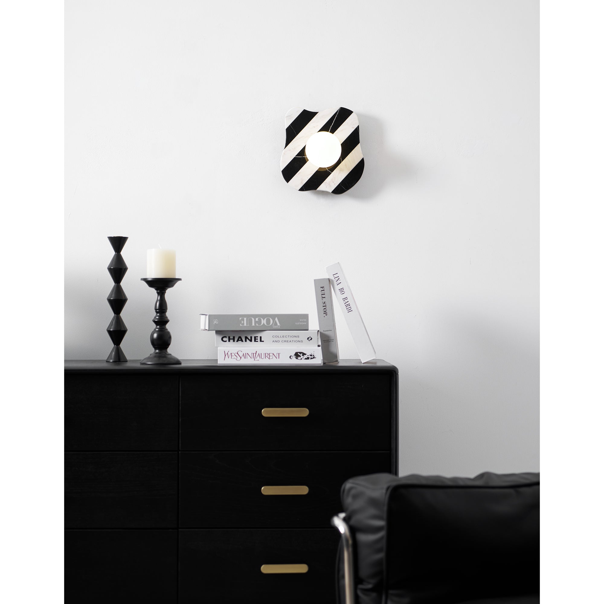 Freyza | Curinis Zebra Marble Glass Marble Wall Light – Bedroom Hallway