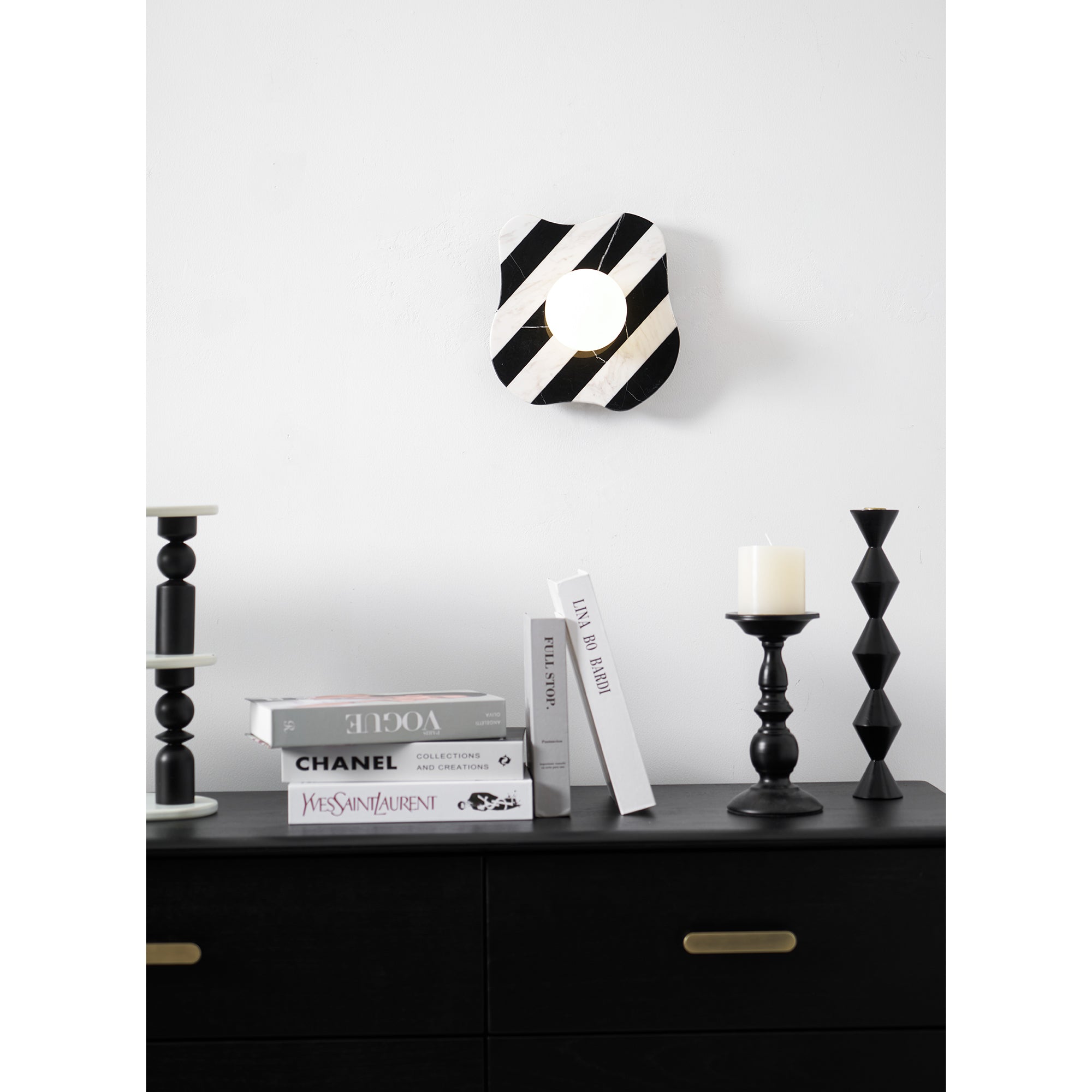 Freyza | Curinis Zebra Marble Glass Marble Wall Light – Bedroom Hallway