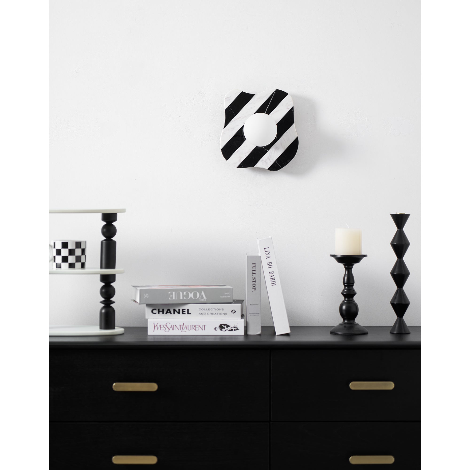 Freyza | Curinis Zebra Marble Glass Marble Wall Light – Bedroom Hallway