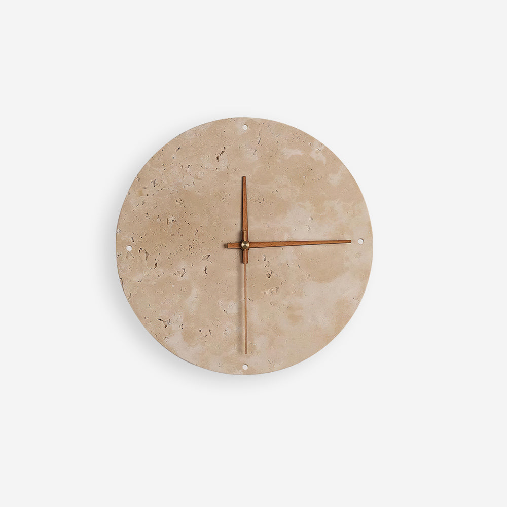 Freyza | Horloge murale en travertin et applique murale d’intérieur – chambre et salon