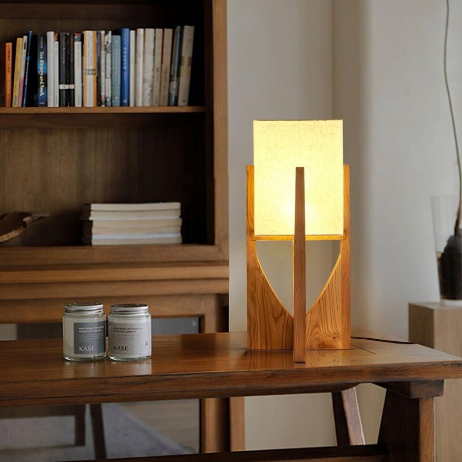 ZenithWood | Elegant Modern Natural Wood Table Lamp for Bedroom 3