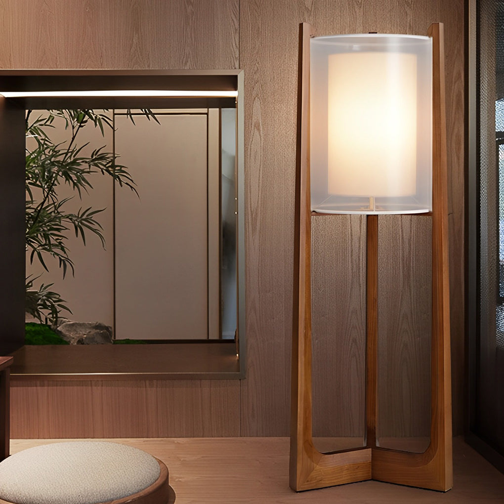 ZenithWood | Stylish Rustic LED Floor Lamp for Living Room Decor 1