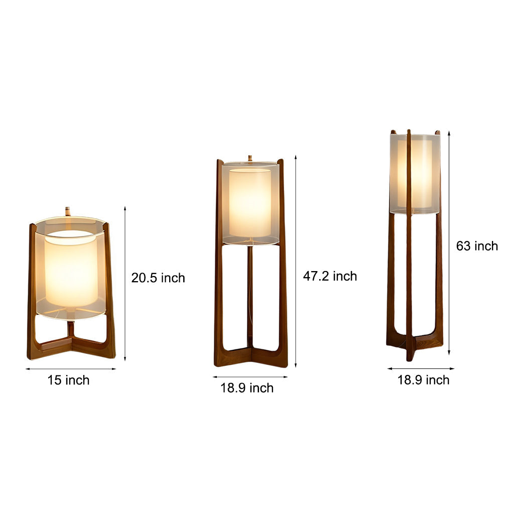 ZenithWood | Stylish Rustic LED Floor Lamp for Living Room Decor 5