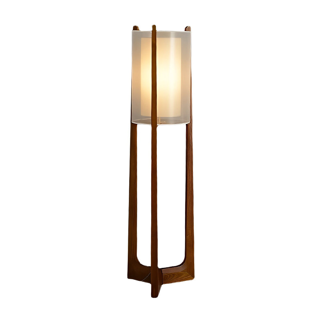 ZenithWood | Stylish Rustic LED Floor Lamp for Living Room Decor 8