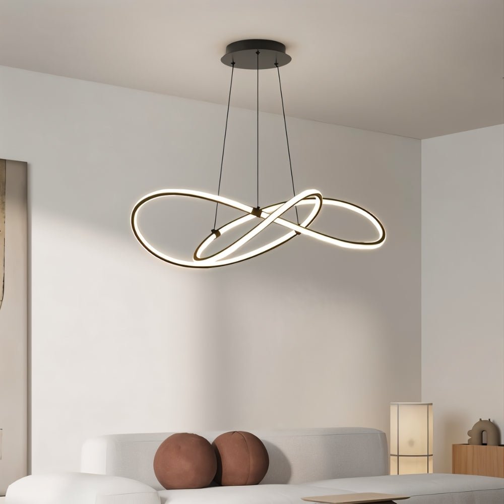 Freyza - Elegant Sculptural Copper Modern Chandelier Light