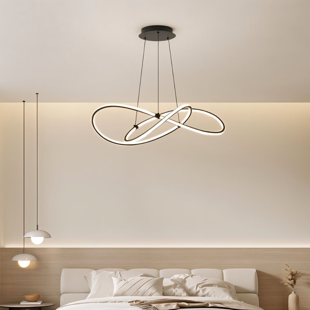 Freyza - Elegant Sculptural Copper Modern Chandelier Light