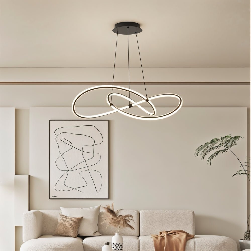 Freyza - Elegant Sculptural Copper Modern Chandelier Light