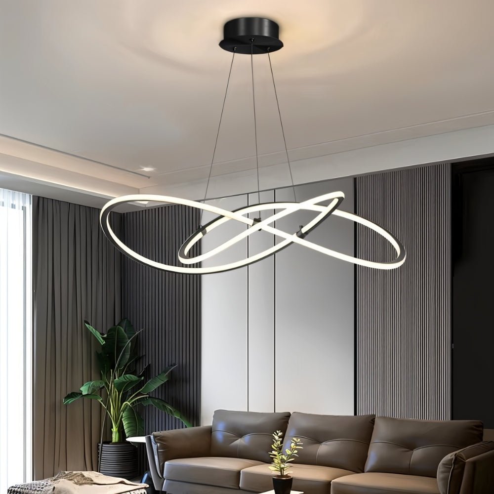 Freyza - Elegant Sculptural Copper Modern Chandelier Light