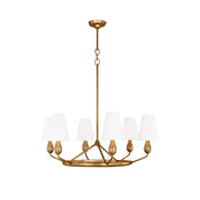 Freyza | Avlaeir Vintage Industrial Brass Fabric Chandelier – Industrial Dining Room Living Room