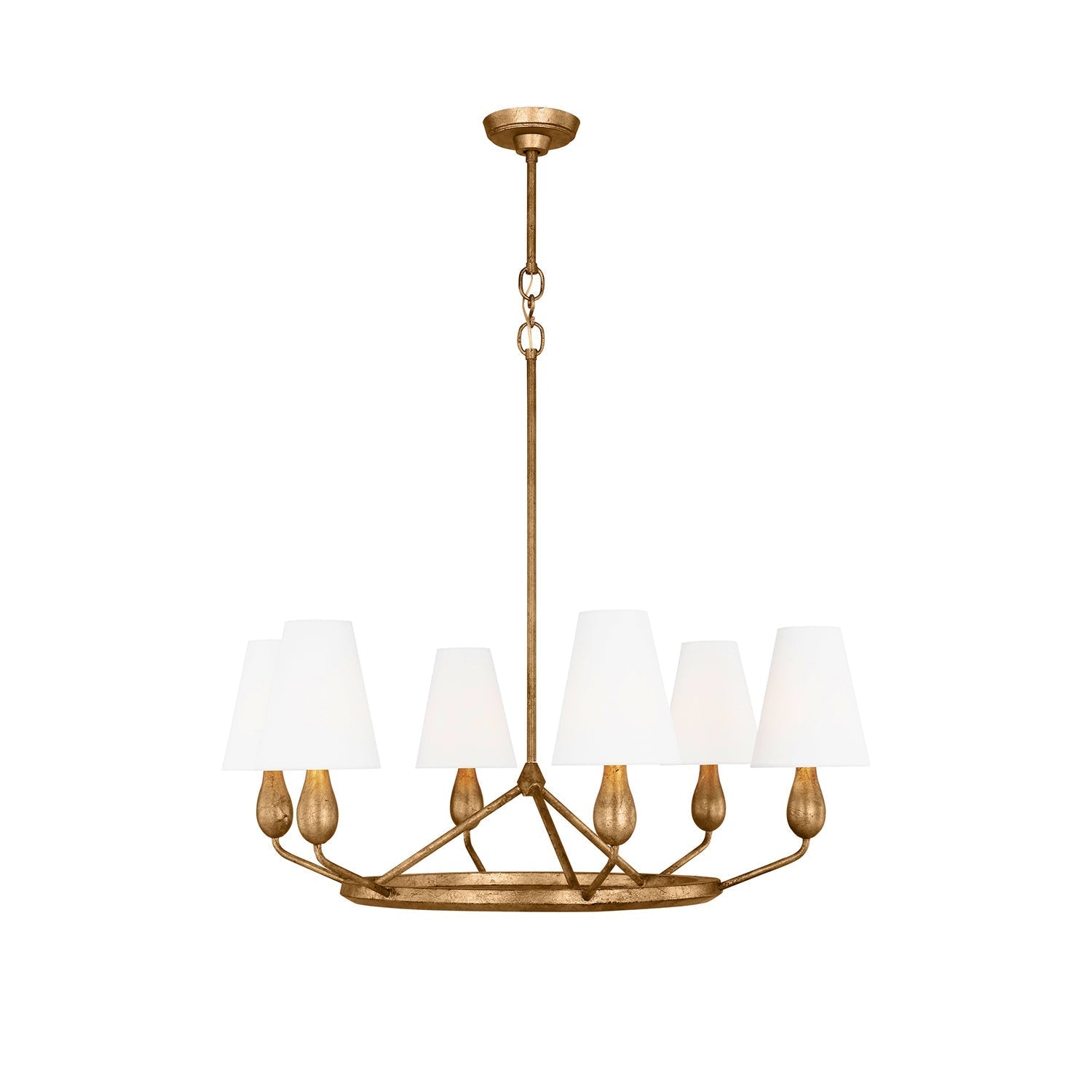 Freyza | Avlaeir Vintage Industrial Brass Fabric Chandelier – Industrial Dining Room Living Room