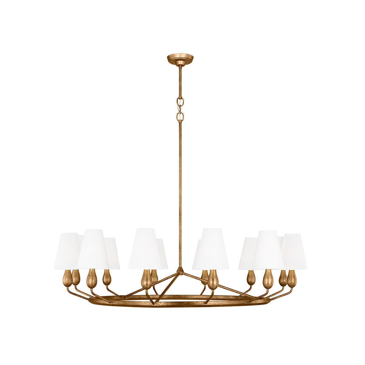 Freyza | Avlaeir Vintage Industrial Brass Fabric Chandelier – Industrial Dining Room Living Room