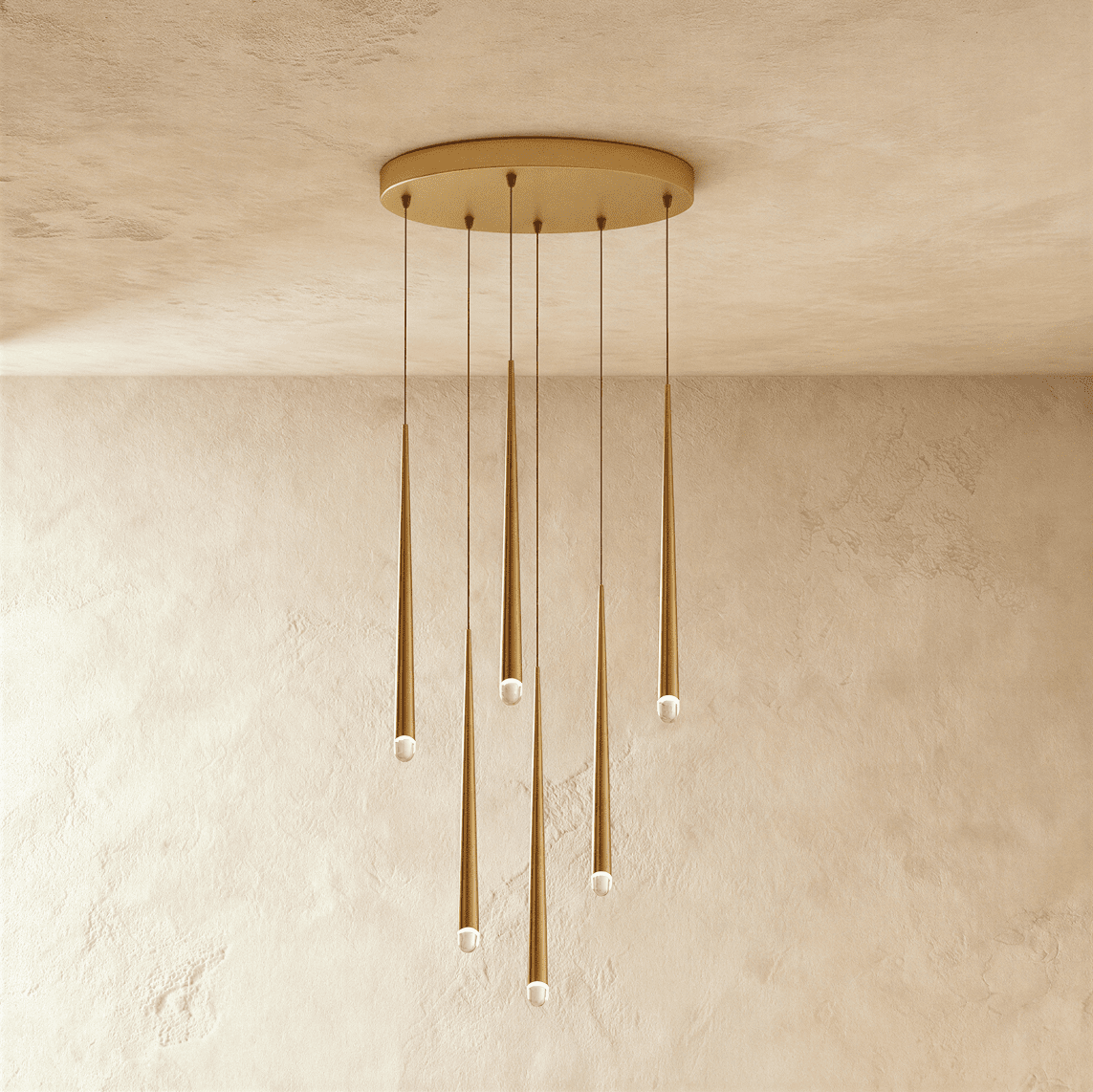 Freyza - Elegant Modern Metal Crystal Staircase Chandelier