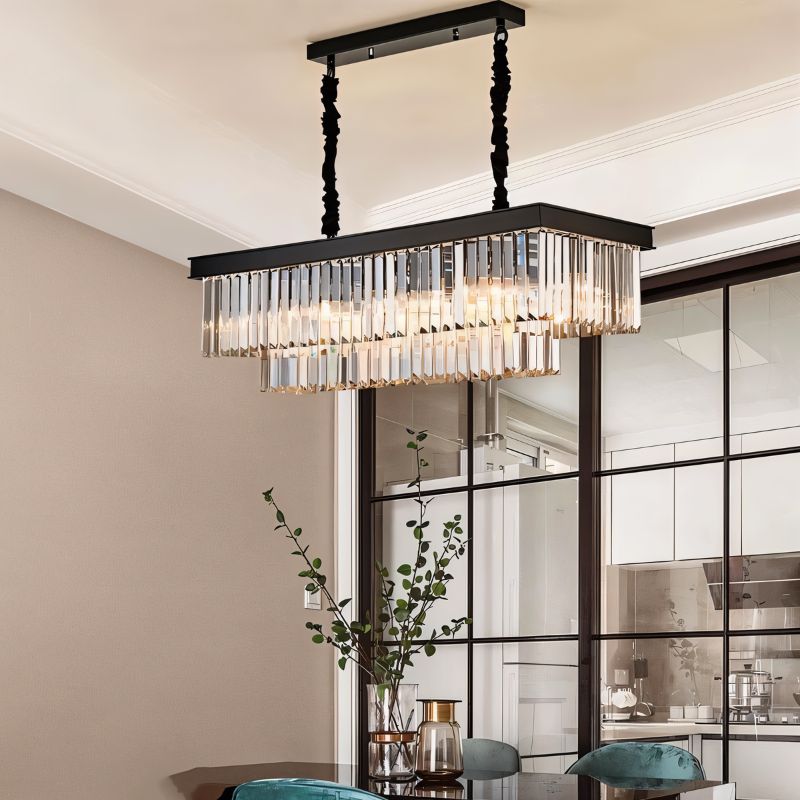 Freyza - ZivaCrystal | Elegant Black Crystal Chandelier Light Fixture