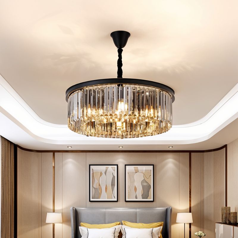 Freyza - ZivaCrystal | Elegant Black Crystal Chandelier Light Fixture
